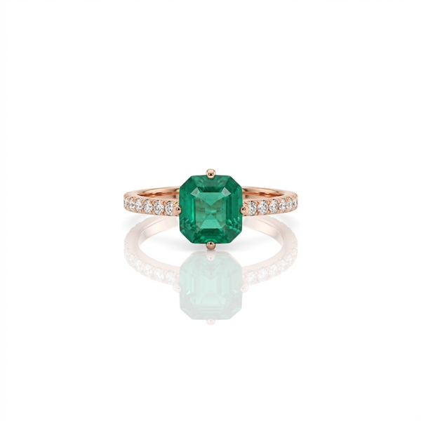 One Off | Emerald & Cubic Zirconia | Ring