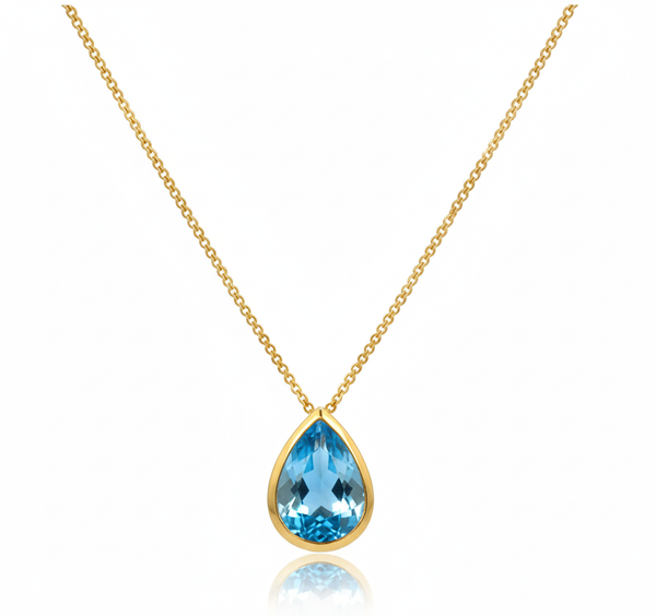 Abby | Swiss Blue Topaz | Necklace