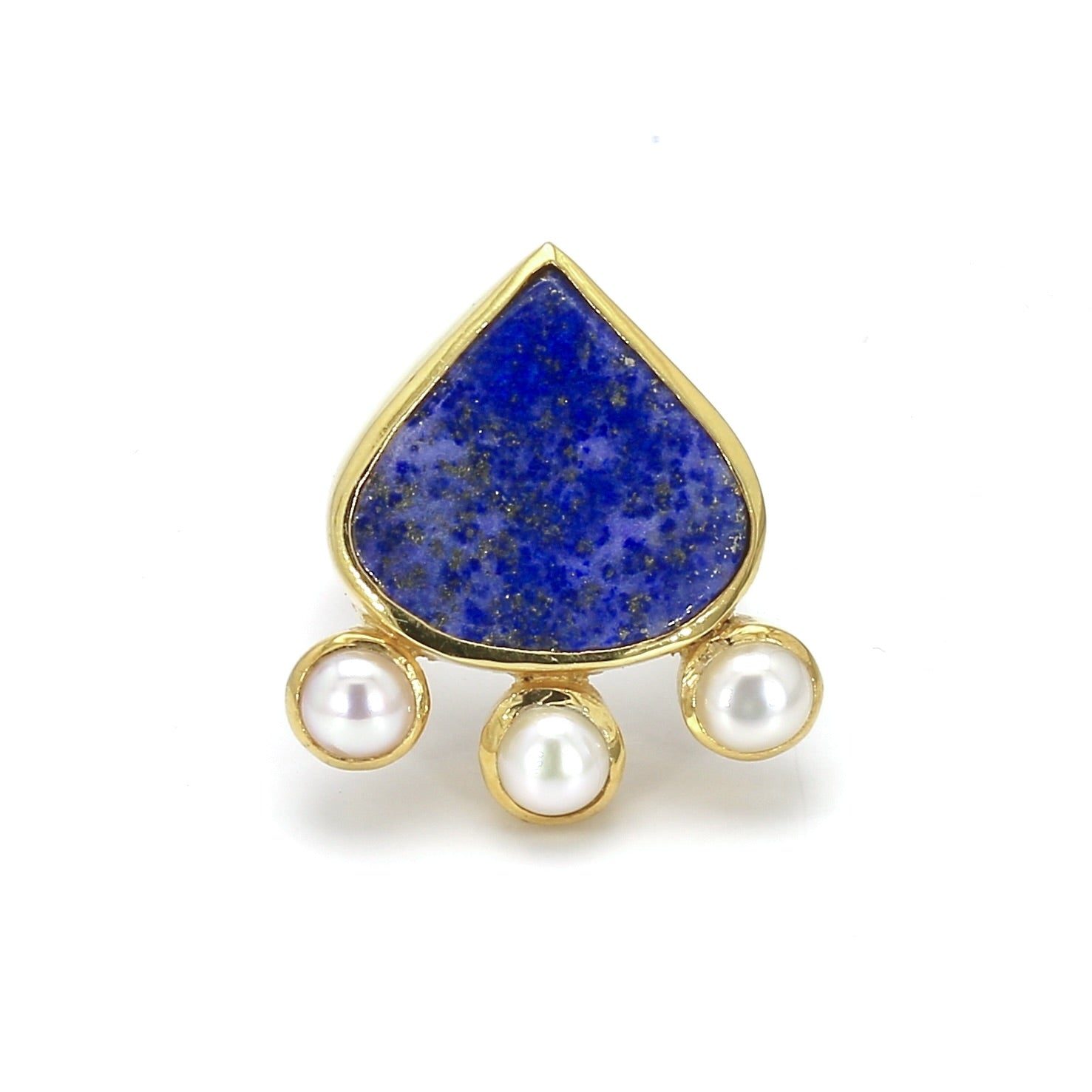 Lapis And Cultured Pearl | Ring