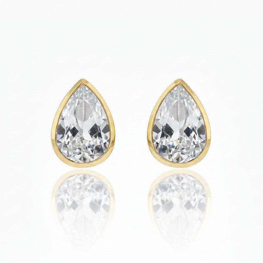 Annie | Natural White Topaz | Stud