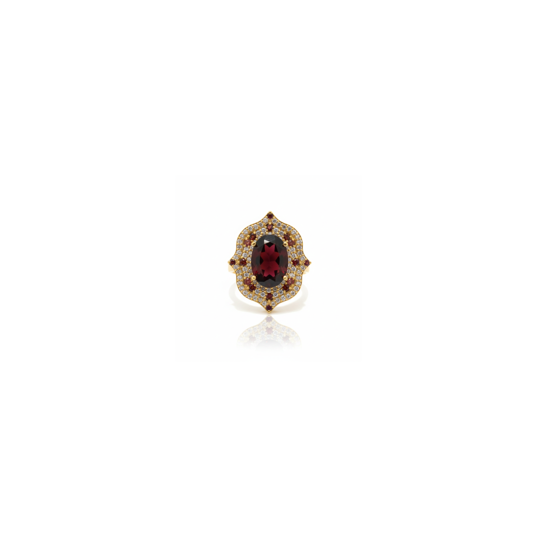 Lady in Love | Garnet & Cubic Zirconia | Ring