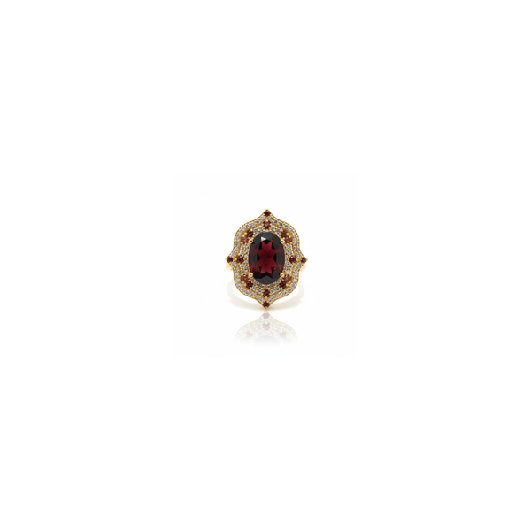 Lady in Love | Garnet & Cubic Zirconia | Ring