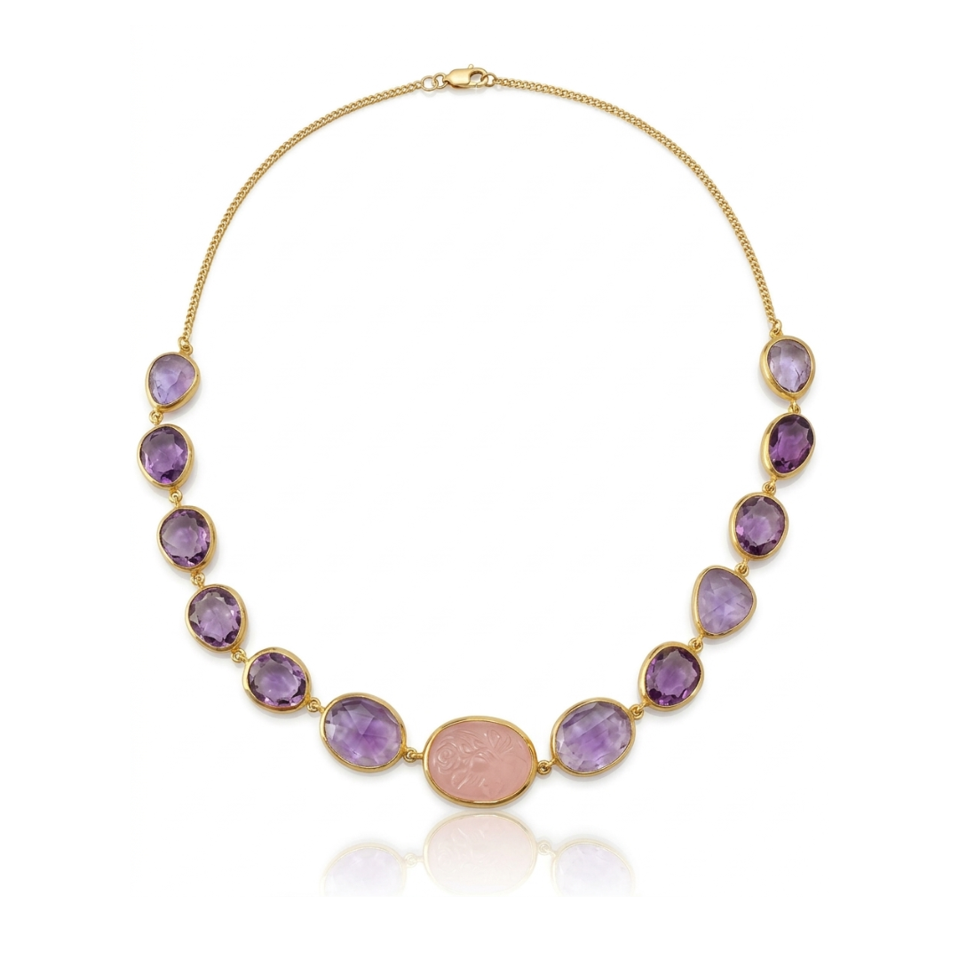 One Off | Rose quartz & Amethyst | Necklace