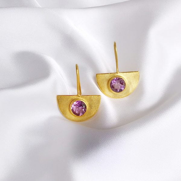 Crescent | Amethyst  Earrings