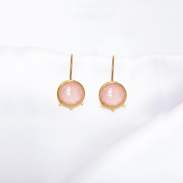 Jia | Pink opal | Earrings