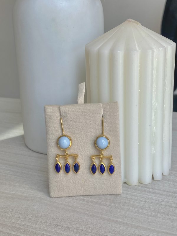 Nina in Peruvian Opal & Lapis | Earrings