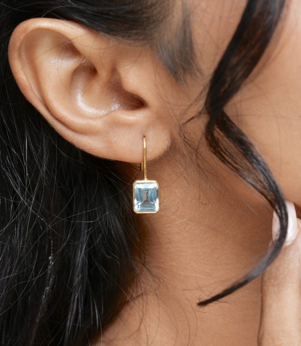 Thea | Drop | Sky Blue Topaz | Earring - Image 2