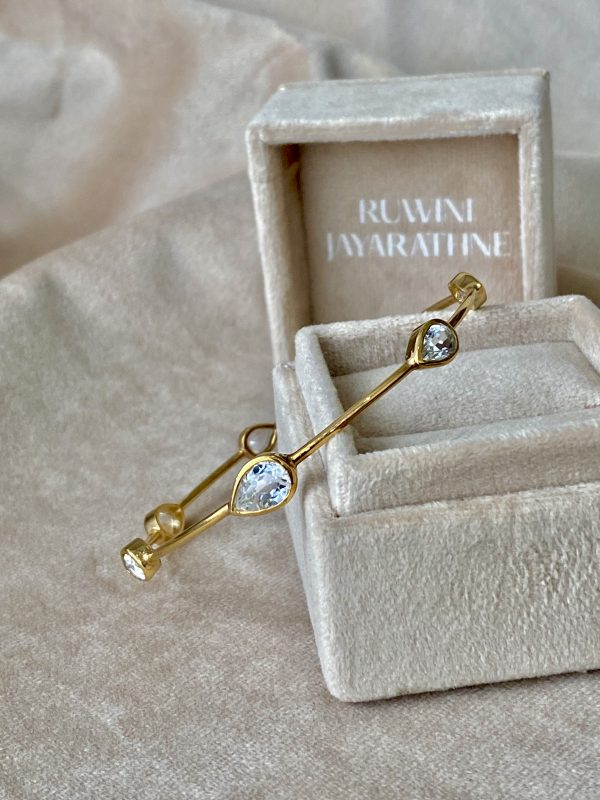 Natural White Topaz | Bangle