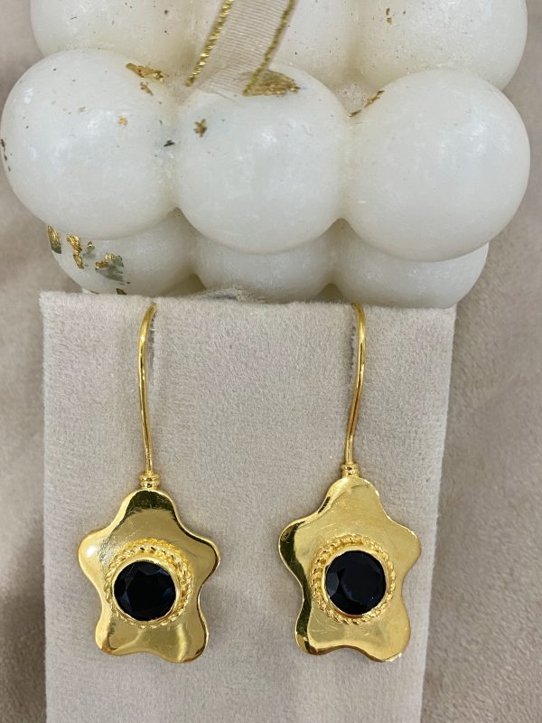 Luna | Black Garnet Earrings