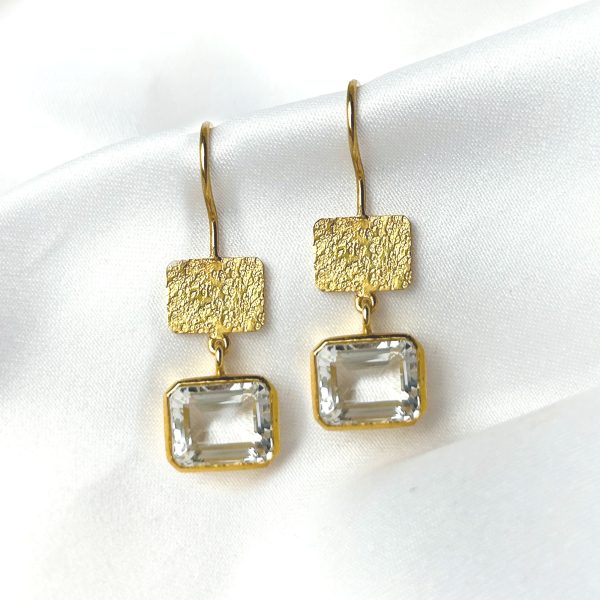 Ira | White topaz | Earrings