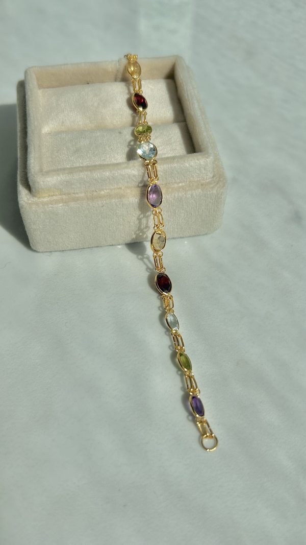 Multi Color Stone Bracelet - Image 2