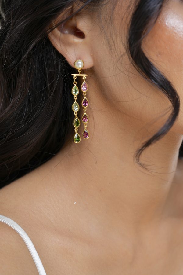 Emaline | Pearl & Tourmaline | Earring - Image 2