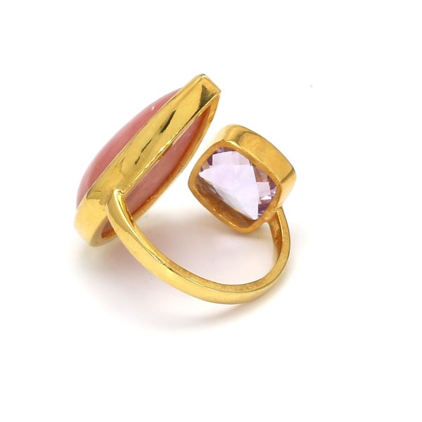 One Off | Pink Amethyst & Pink Opal | Ring - Image 2