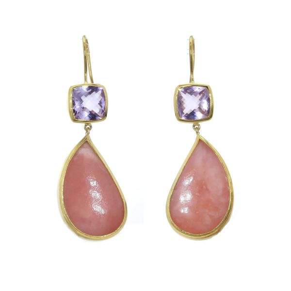 One Off | Pink Amethyst &  Pink Opal | Earrings