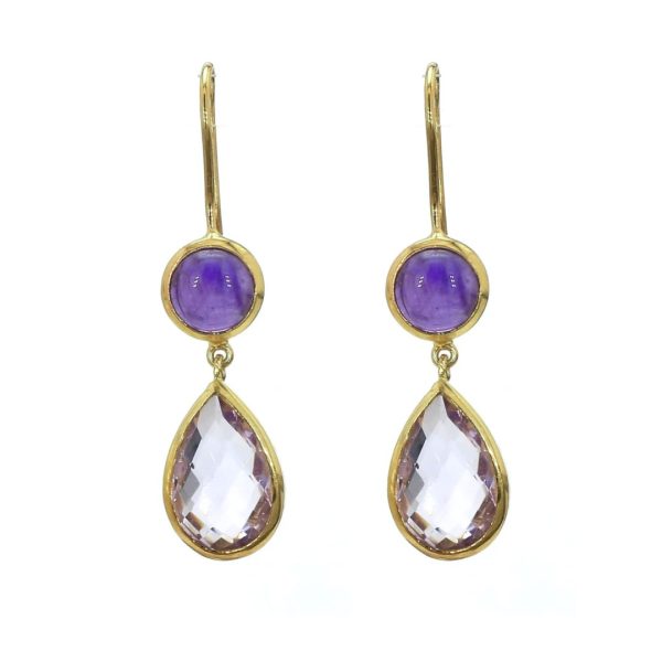 One Off | Pink Amethyst & Amethyst | Earrings