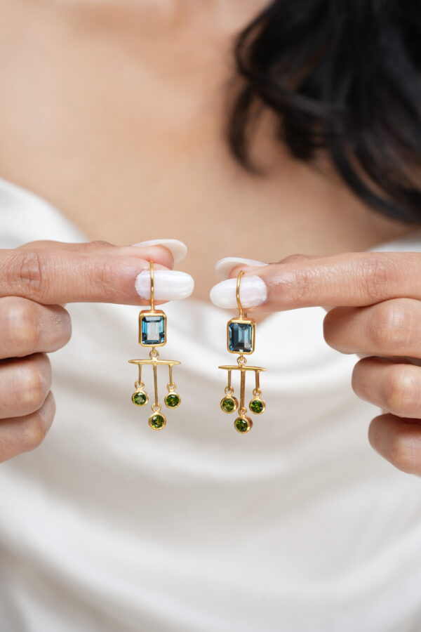 Lilah | London Blue Topaz | Chromium Diopside | Earrings