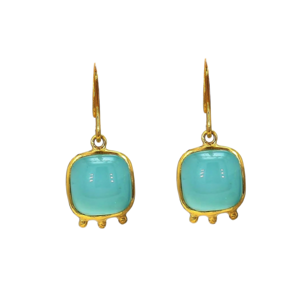 Ivy | Natural Blue Chalcedony | Earring