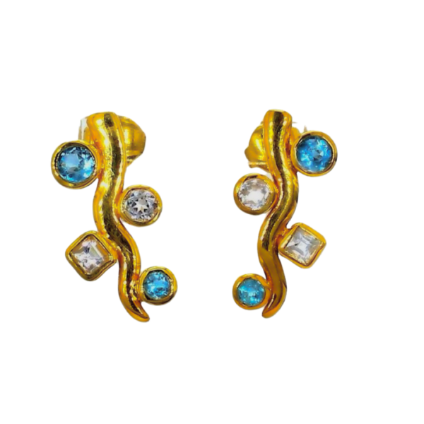 Vivian | Sky Blue Topaz & White Topaz | Earring