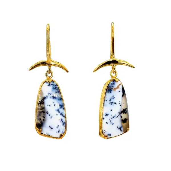 Livie | Dendritic Agate | Earrings - Image 3