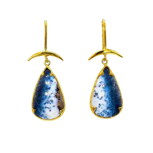 Livie | Dendritic Agate | Earrings - Image 2